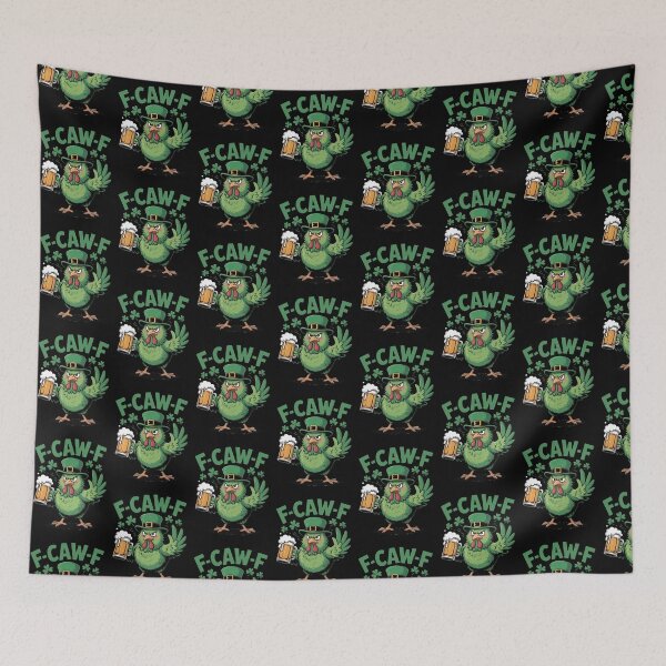Item preview, F-Caw-F Light Green Fluffy Rooster Leprechaun Hat Beer Wave St. Patrick's Day Funny Tee designed and sold by DarylWelsh2024.