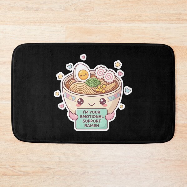 Item preview, Emotional Support Ramen – Cute Kawaii Noodle Bowl Comfort Food designed and sold by DavmaxDesign.
