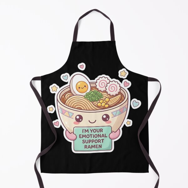 Item preview, Emotional Support Ramen – Cute Kawaii Noodle Bowl Comfort Food designed and sold by DavmaxDesign.