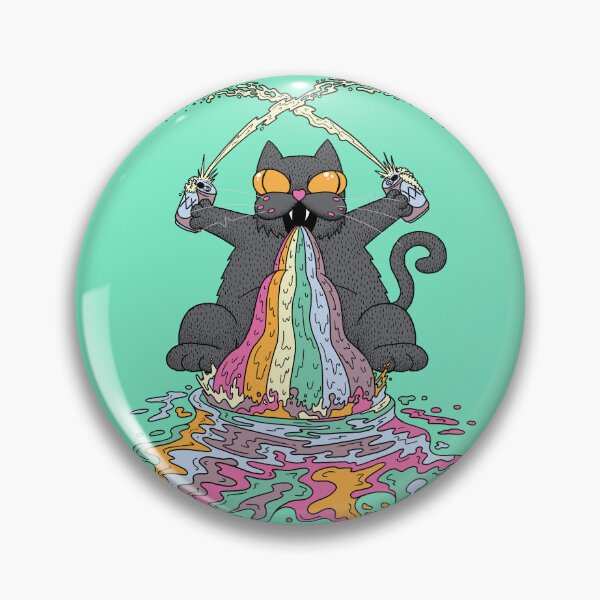 Item preview, Rainbow Sparkle Barf Party Cat designed and sold by GrodyGhost.