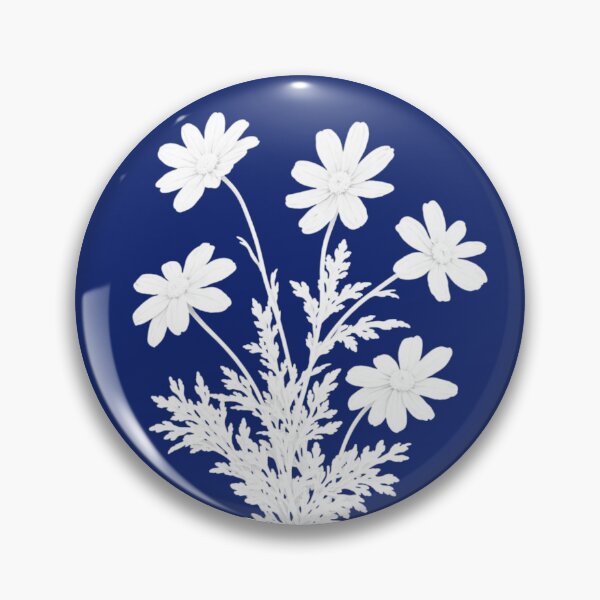 Item preview, Pure White Flowers on Blue designed and sold by doinitzart.