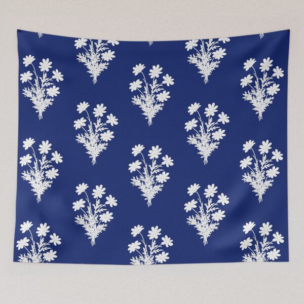 Item preview, Pure White Flowers on Blue designed and sold by doinitzart.