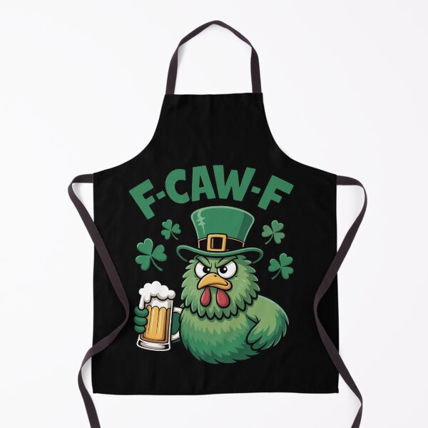 Item preview,  F-Caw-F Round Fluffy Green Chicken Leprechaun Hat Beer Shamrock St. Patrick's Day Funny Tee designed and sold by DarylWelsh2024.