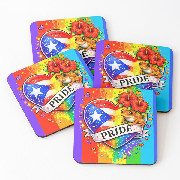 Item preview, Puerto Rican Pride Coquí – LGBTQ Boricua Pride Heart designed and sold by Miranda designs ink.
