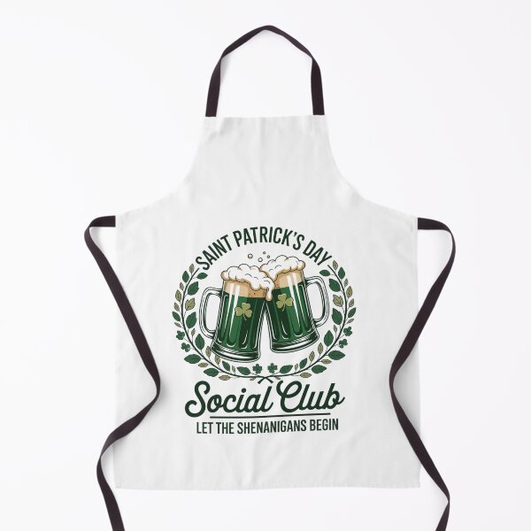 Item preview, Saint Patrick's Day Social Club Let The Shenanigans Begin Shamrock Beer Circular Badge Tee designed and sold by DarylWelsh2024.