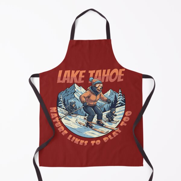 Item preview, Lake Tahoe – Nature Loves to Play Too | Funny Skiing Bear Family designed and sold by CARPIO Creations.