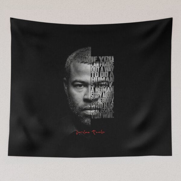Item preview, Jordan Peele Split Face Quote Poster designed and sold by Enea Kelo.