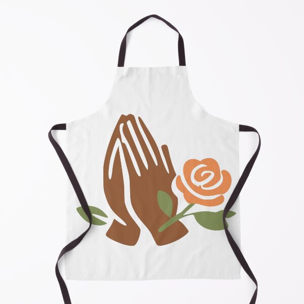 Item preview, Minimalist Praying Hands Blooming Rose Spiritual Illustration designed and sold by FunFitLife Studio.