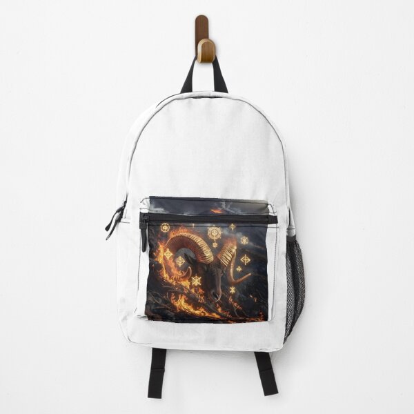Item preview, Aries Dark Fire Ram Celestial Stars Art designed and sold by Zodiac Celestial Art.