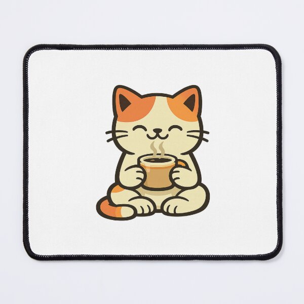 Item preview, Cozy Cat With Warm Drink, Retro Cartoon designed and sold by LuveraxArt.