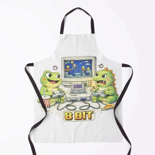 Item preview, Retro 8 Bit Gamer Frog & Dinosaur – Vintage Console Sticker Illustration designed and sold by Felixuss.