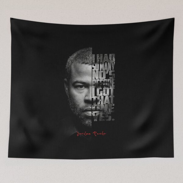 Item preview, Jordan Peele Split Face Quote Poster designed and sold by Enea Kelo.