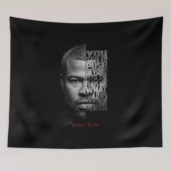 Item preview, Jordan Peele Split Face Quote Poster designed and sold by Enea Kelo.