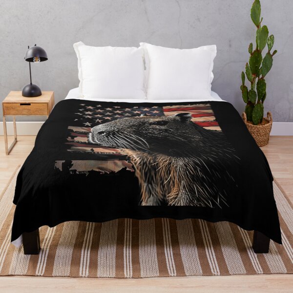 Item preview, Retro USA Flag Capybara Women Kids Men designed and sold by Boutkimaewab.