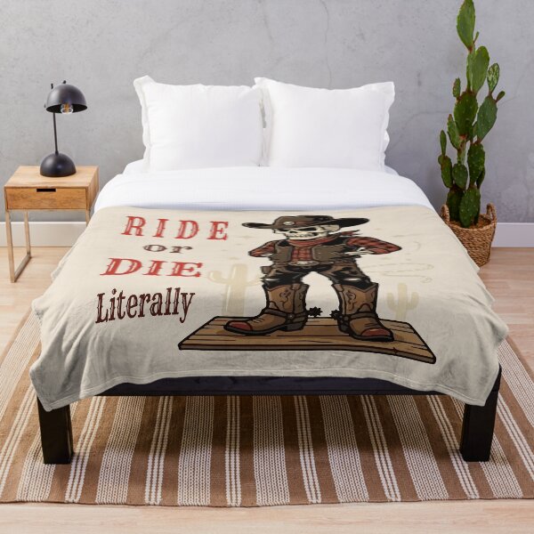 Artikelvorschau, Ride or Die – buchstäblich Skelett-Cowboy-Western-Design entworfen und verkauft von AmazingEG.
