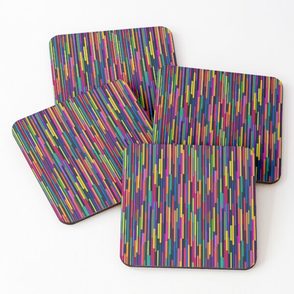 Item preview, Neon Glitch Barcode Stripe Pattern designed and sold by bubblegoth.