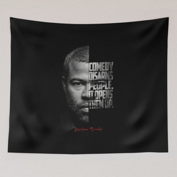 Item preview, Jordan Peele Split Face Quote Poster designed and sold by Enea Kelo.