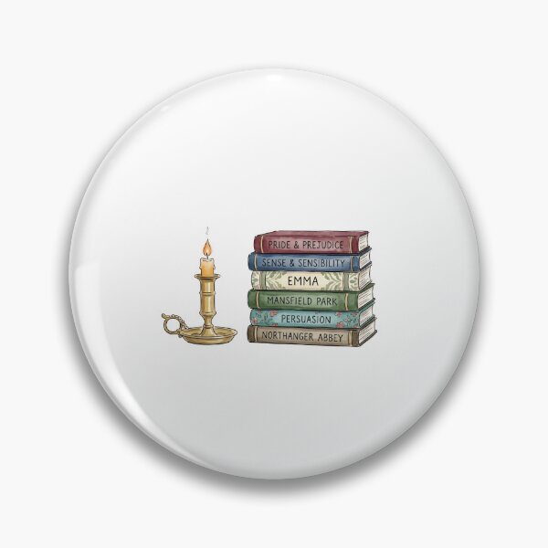 Item preview, Pride & Prejudice Jane Austen Books Stack Watercolor Art designed and sold by Fenay Designs.
