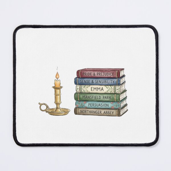 Item preview, Pride & Prejudice Jane Austen Books Stack Watercolor Art designed and sold by Fenay Designs.