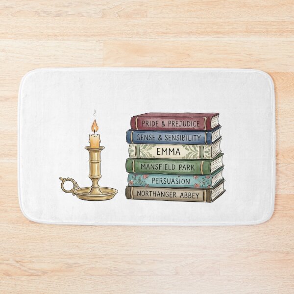 Item preview, Pride & Prejudice Jane Austen Books Stack Watercolor Art designed and sold by Fenay Designs.