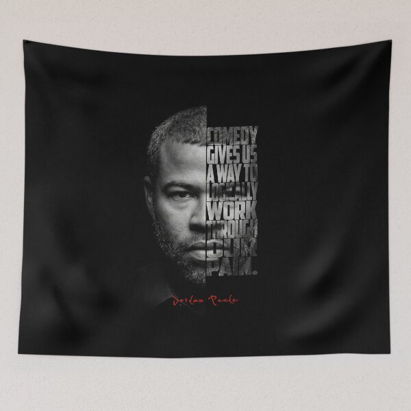 Item preview, Jordan Peele Split Face Quote Poster designed and sold by Enea Kelo.