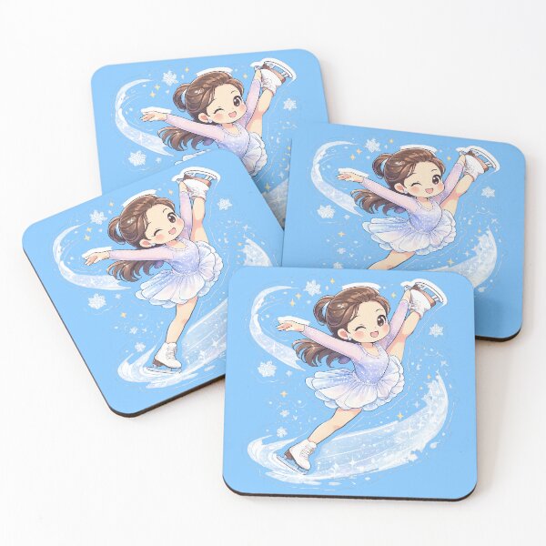 Item preview, Cute Figure Skater Cartoon Ice Dance designed and sold by Moody Vibes Studio.