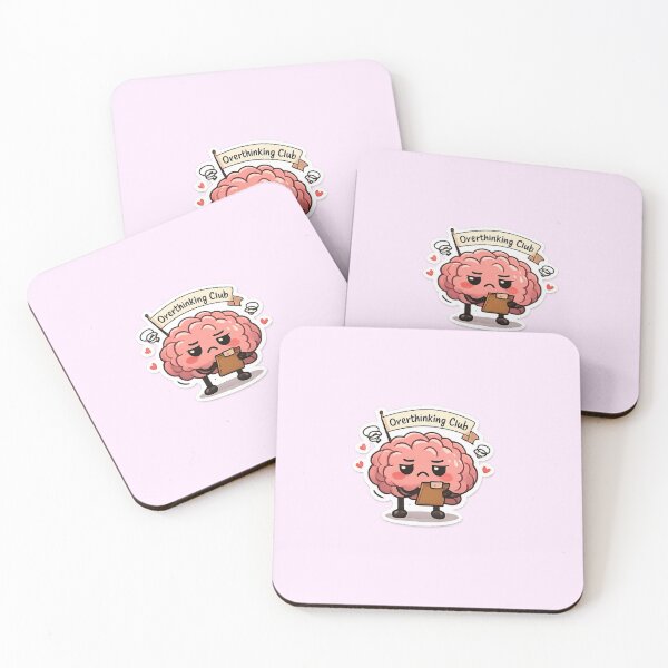 Item preview, Overthinking Club Cute Brain designed and sold by trippinimages.