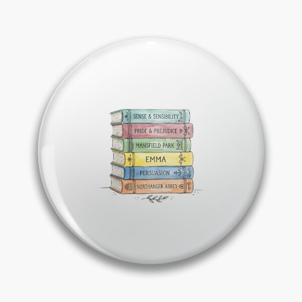 Item preview, Pride & Prejudice Jane Austen Classic Novels Colorful Book Stack designed and sold by Fenay Designs.