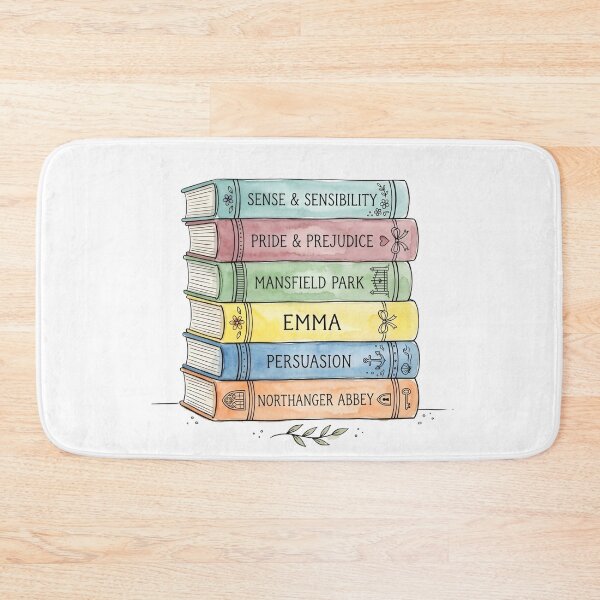 Item preview, Pride & Prejudice Jane Austen Classic Novels Colorful Book Stack designed and sold by Fenay Designs.