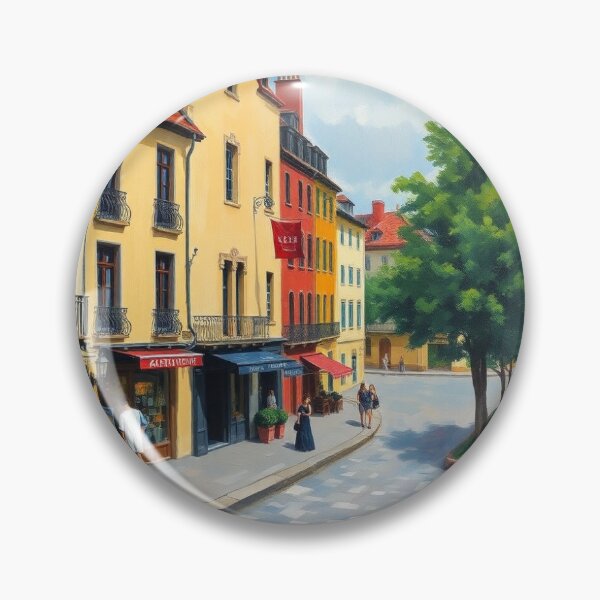 Item preview, Town centre in the style of Renoir designed and sold by oldMastersofart.