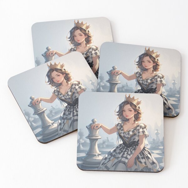 Item preview, Chess Queen Anime Portrait - Aesthetic Grandmaster Girl Art designed and sold by RoshkaShop.