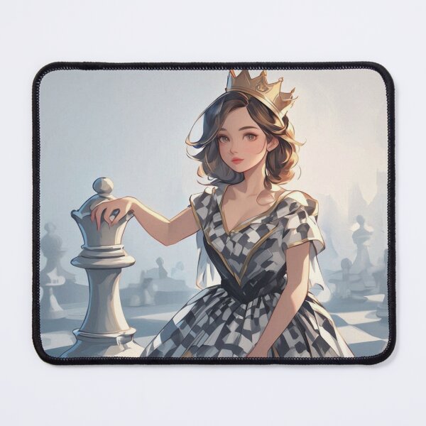 Item preview, Chess Queen Anime Portrait - Aesthetic Grandmaster Girl Art designed and sold by RoshkaShop.