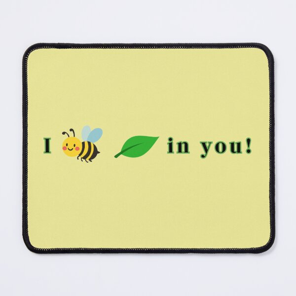 Item preview, I Bee Leaf In You Text Green Yellow Stickers Prints Posters Wall Art Magnet Home Coffee Cup Decoration TShirt Stationary Notebook Magnet Hat Kitchen Work School Office Redbubble Shop designed and sold by Saritas Boutique Shop.