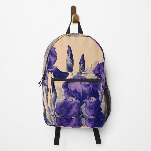 Item preview, Purple Iris Flowers Moody Noir designed and sold by TheBohemianLark.