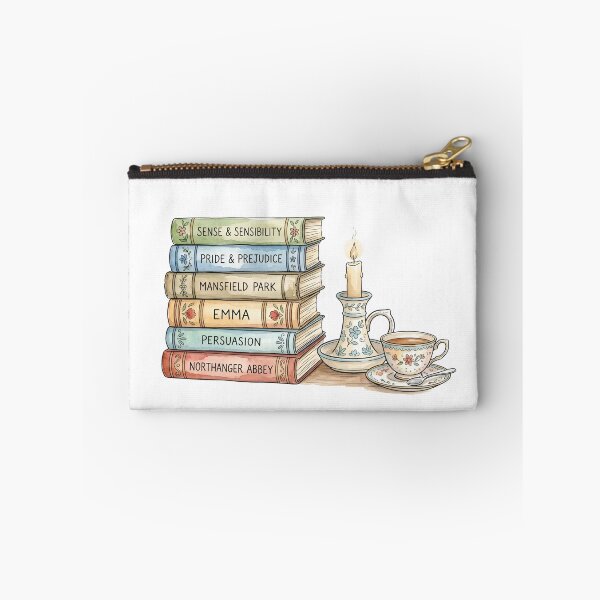 Item preview, Pride & Prejudice Jane Austen Book Stack Teacup and Candle Art designed and sold by Fenay Designs.