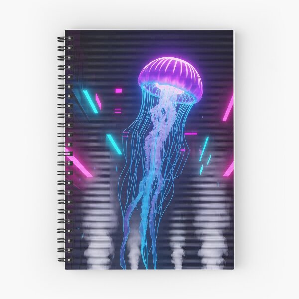 Item preview, Neon Cyberpunk Jellyfish in Vaporwave Alley designed and sold by powersunlight.