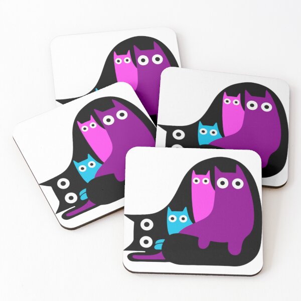 Item preview, Many Colorful Cats  designed and sold by kyokyyosei.