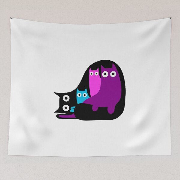 Item preview, Many Colorful Cats  designed and sold by kyokyyosei.