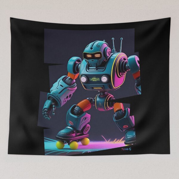 Item preview, Skater robot with neon spray 5 designed and sold by Neon G.