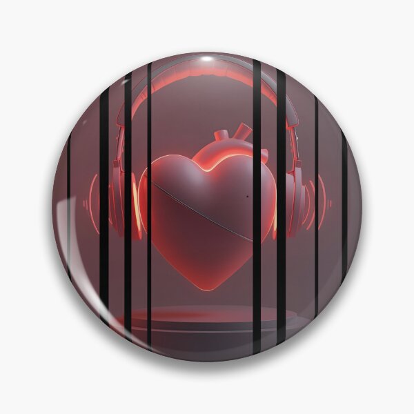 Item preview, Soul Beats – headphones shaped like a glowing heart with music lines around it 7 designed and sold by Neon G.