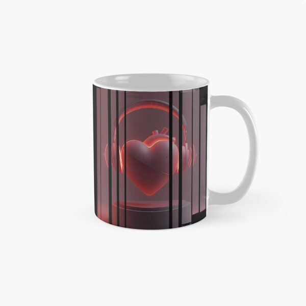 Item preview, Soul Beats – headphones shaped like a glowing heart with music lines around it 7 designed and sold by Neon G.