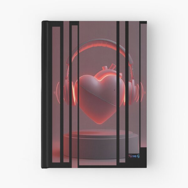 Item preview, Soul Beats – headphones shaped like a glowing heart with music lines around it 7 designed and sold by Neon G.