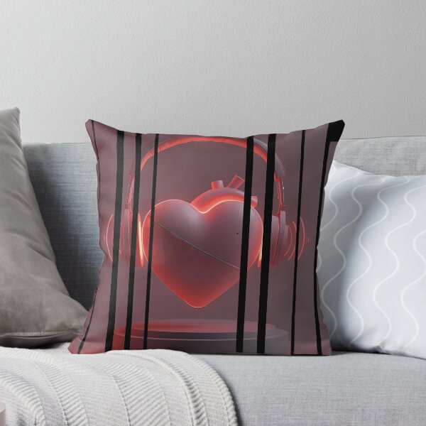 Item preview, Soul Beats – headphones shaped like a glowing heart with music lines around it 7 designed and sold by Neon G.