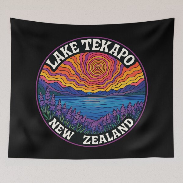 Item preview, Lake Tekapo Trippy Art Travel designed and sold by TomFrontierArt.