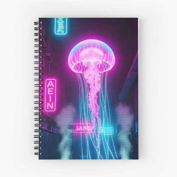 Item preview, Neon Cyberpunk Jellyfish in Vaporwave Alley designed and sold by powersunlight.