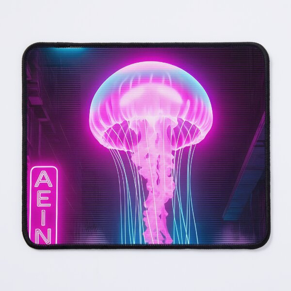 Item preview, Neon Cyberpunk Jellyfish in Vaporwave Alley designed and sold by powersunlight.