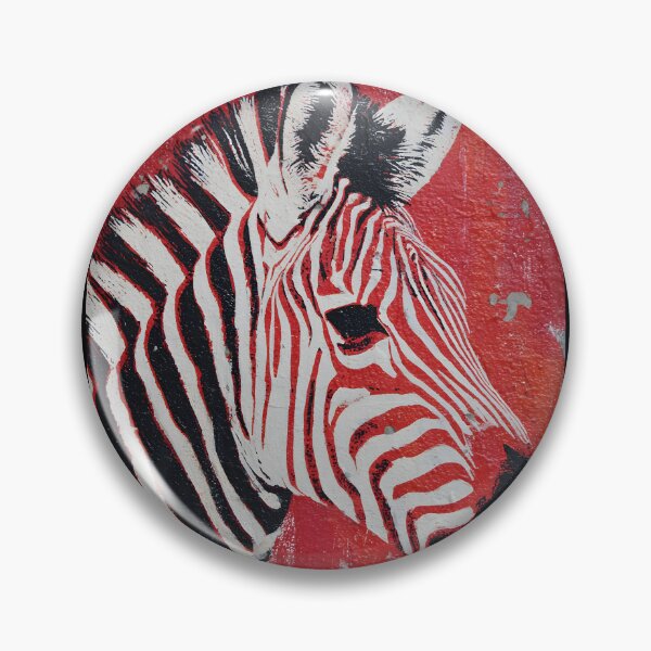 Item preview, Honor Wildlife Freedom with a Bold Zebra in Black and White Against a Vivid Red Born Free Background designed and sold by OlfactoART Studio.