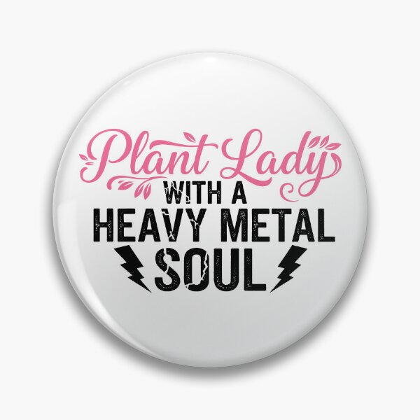 Item preview, Funny Plant Lady Heavy Metal Soul Retro Design designed and sold by GrafTeesLab.