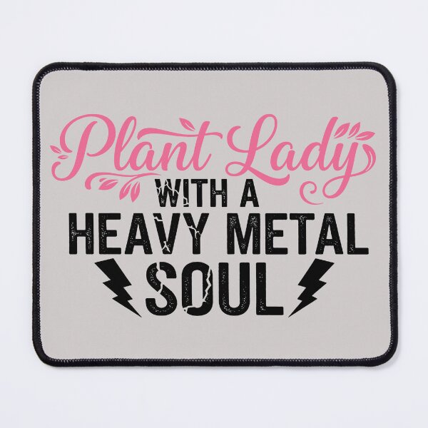 Item preview, Funny Plant Lady Heavy Metal Soul Retro Design designed and sold by GrafTeesLab.