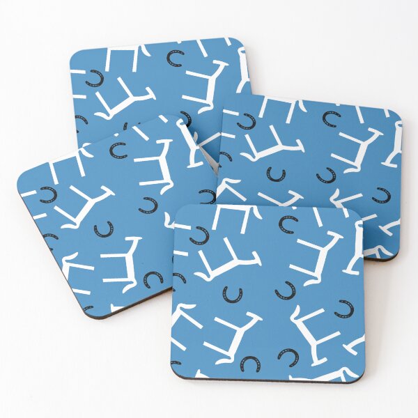 Item preview, Cute horse blue seamless pattern designed and sold by SeamlessDsign.